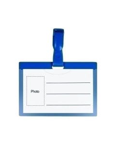 FUNDA DISTINTIVO FOROFIS con PINZA GIRATORIA 57x90mm PAQUETE de 100