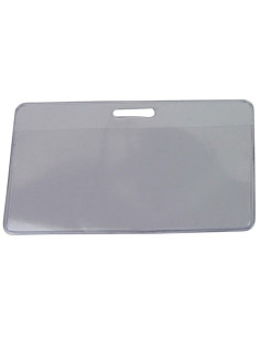 FUNDA DISTINTIVO IBERPLAS TRANSPARENTE APAISADA sin PINZA 53x100mm PAQUETE de 50