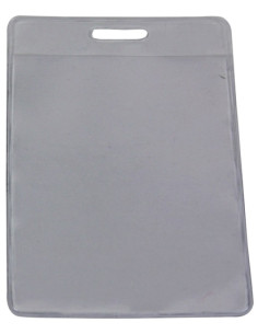 FUNDA DISTINTIVO IBERPLAS TRANSPARENTE NATURAL sin PINZA 90x62mm PAQUETE de 50