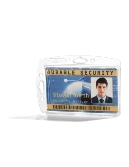 IDENTIFICADOR DURABLE RIGIDO PARA 1 TARJETA DE IDENTIFICACION O PASE DE SEGURIDAD PAQUETE de 10