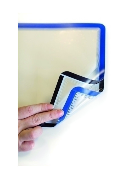 FUNDA PORTA CARTELES TARIFOLD MAGNETO A4 VERTICALHORIZONTAL REMOVIBLE AZUL PACK de 2