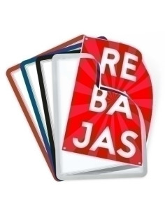 FUNDA PORTA CARTELES TARIFOLD MAGNETO A4 VERTICALHORIZONTAL REMOVIBLE GRIS PACK de 2