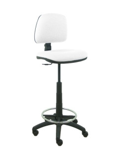 TABURETE PIQUERAS Y CRESPO ISSO ERGOMICO MECANISMO DE CONTACTO PERMANENTE REGULABLE EN ALTURA Y ARO REPOSAPIES ASIENTO Y RESPALD