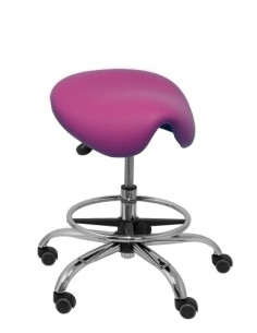 TABURETE PIQUERAS Y CRESPO ALATOZ CLINICO GIRATORIO ERGOMICO MECANISMO BASCULANTE REGULABLE EN ALTURA con ARO REPOSAPIES RUEDAS 