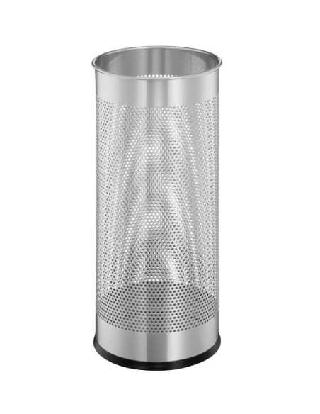 PARAGUERO DURABLE EN ACERO CON REJILLA CAPACIDAD 285L PLATEADO