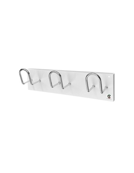 PERCHERO PARED CLINDRO H-13 3 COLGADORES BLANCO