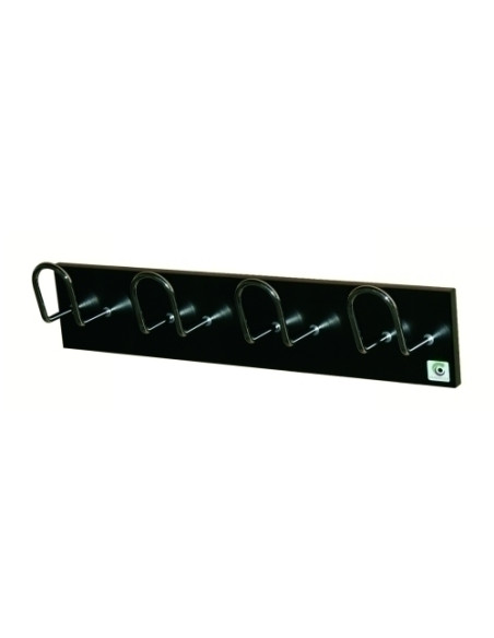 PERCHERO PARED CLINDRO H-14 4 COLGADORES NEGRO