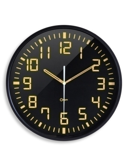 RELOJ DE PARED ORIUM BY CEP ANALOGICO 11023 FACIL LECTURA 30 CM Ø NEGRO