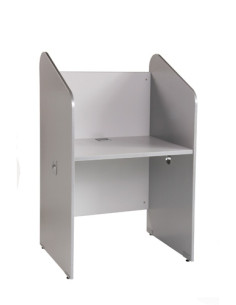 CALLCENTER ROCADA INDIVIDUAL 84x132x65 ESTRUCTURA ALUMINIO TABLEROS GRIS
