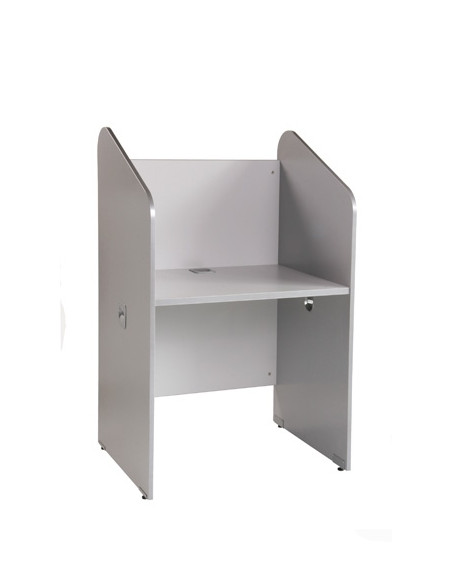 CALLCENTER ROCADA INDIVIDUAL 84x132x65 ESTRUCTURA ALUMINIO TABLEROS GRIS