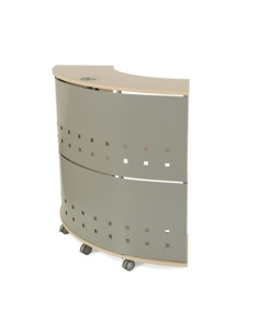 RECEPCION ROCADA CIRCULAR 1450x580x130 ESTRUCTURA HAYA TABLEROS HAYA