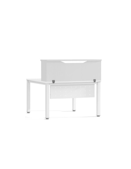 RECEPCION ROCADA MODULO SUPERIOR 100x30x40 ESTRUCTURA BLANCO TABLEROS BLANCO