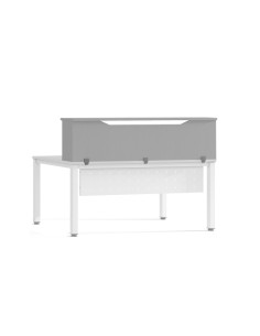 RECEPCION ROCADA MODULO SUPERIOR 160x30x40 ESTRUCTURA GRIS TABLEROS GRIS