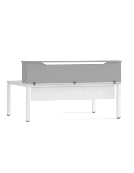 RECEPCION ROCADA MODULO SUPERIOR 180x30x40 ESTRUCTURA GRIS TABLEROS GRIS