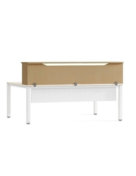 RECEPCION ROCADA MODULO SUPERIOR 200x30x40 ESTRUCTURA ROBLE TABLEROS ROBLE