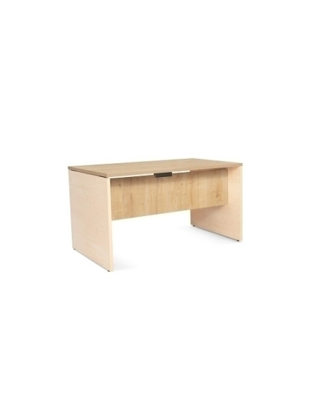 MESA ROCADA WORK 140x80 ESTRUCTURA HAYA TABLERO ROBLE