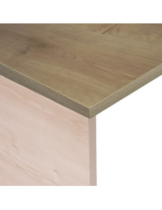 MESA ROCADA WORK 160x80 ESTRUCTURA HAYA TABLERO ROBLE