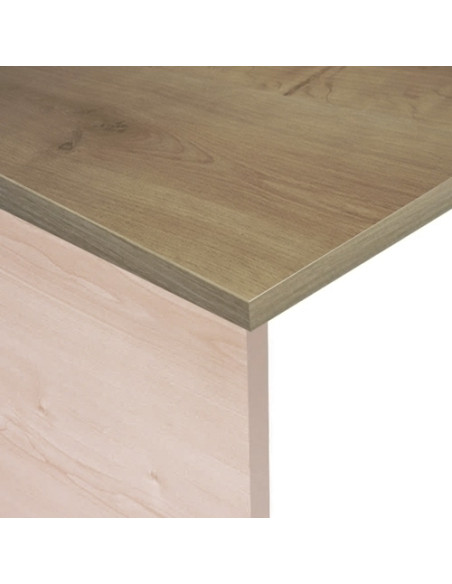MESA ROCADA WORK 160x80 ESTRUCTURA HAYA TABLERO ROBLE