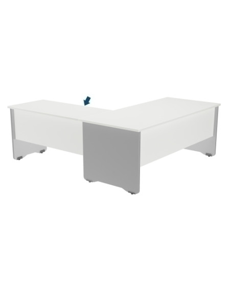 MESA ROCADA WORK ALA 100x60 ESTRUCTURA ALUMINIO TABLERO BLANCO