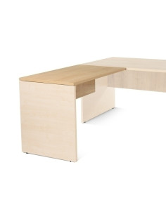 MESA ROCADA WORK ALA 100x60 ESTRUCTURA HAYA TABLERO ROBLE