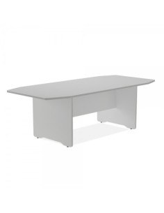 MESA ROCADA MEETING DE JUNTAS 220x100 PIES MELAMINA ALUMINIO TABLERO GRIS
