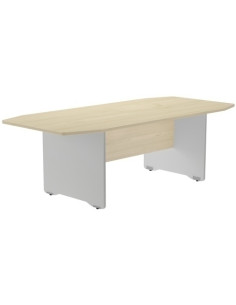 MESA ROCADA MEETING DE JUNTAS 220x100 PIES MELAMINA ALUMINIO TABLERO HAYA