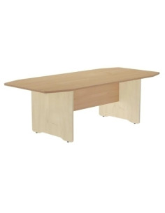 MESA ROCADA MEETING DE JUNTAS 220x100x72 con PATAS MELAMINA HAYA TABLERO ROBLE