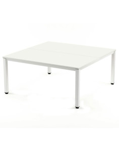 MESA ROCADA EXECUTIVE 180x163 ESTRUCTURA BLANCO TABLERO MELAMINA BLANCO