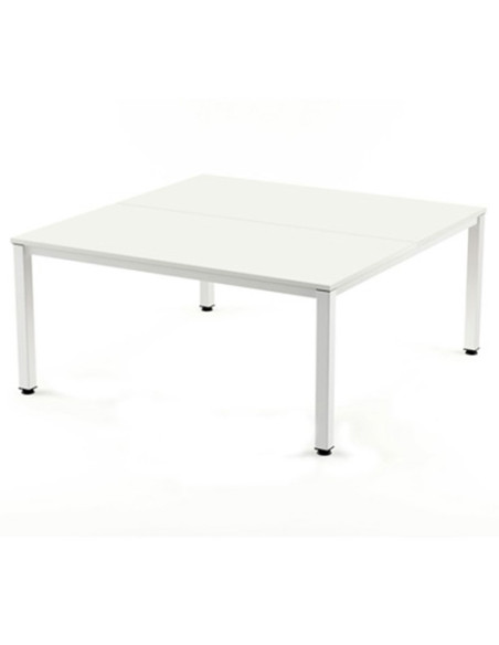 MESA ROCADA EXECUTIVE 180x163 ESTRUCTURA BLANCO TABLERO MELAMINA BLANCO