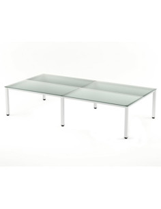 MESA ROCADA EXECUTIVE 320x163 ESTRUCTURA BLANCO TABLERO CRISTAL