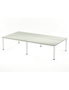 MESA ROCADA EXECUTIVE 320x163 ESTRUCTURA BLANCO TABLERO MELAMINA GRIS