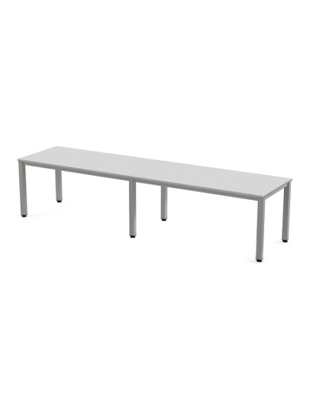 MESA ROCADA EXECUTIVE 320x80 ESTRUCTURA ALUMINIO TABLERO MELAMINA GRIS