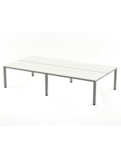 MESA ROCADA EXECUTIVE 360x163 ESTRUCTURA ALUMINIO TABLERO MELAMINA BLANCO