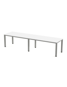 MESA ROCADA EXECUTIVE 360x80 ESTRUCTURA ALUMINIO TABLERO MELAMINA BLANCO