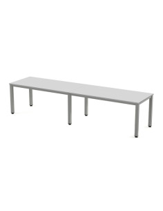 MESA ROCADA EXECUTIVE 360x80 ESTRUCTURA ALUMINIO TABLERO MELAMINA GRIS