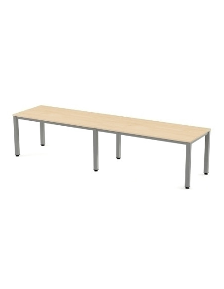 MESA ROCADA EXECUTIVE 360x80 ESTRUCTURA ALUMINIO TABLERO MELAMINA HAYA