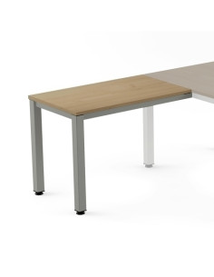 MESA ROCADA EXECUTIVE ALA 100x60 ESTRUCTURA ALUMINIO TABLERO ROBLE