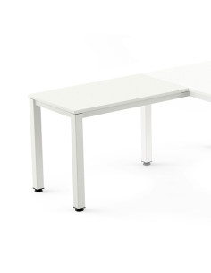MESA ROCADA EXECUTIVE ALA 100x60 ESTRUCTURA BLANCO TABLERO MELAMINA BLANCO