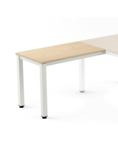 MESA ROCADA EXECUTIVE ALA 100x60 ESTRUCTURA BLANCO TABLERO MELAMINA HAYA