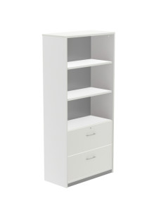 ARMARIO ROCADA CARPETERO 195x90x45 ESTRUCTURA BLANCO FRONTAL Y TAPA BLANCO