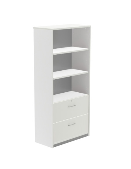 ARMARIO ROCADA CARPETERO 195x90x45 ESTRUCTURA BLANCO FRONTAL Y TAPA BLANCO