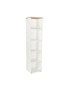 ARMARIO ROCADA COLUMNA 195x45x45 ESTRUCTURA BLANCO Y TAPA ROBLE