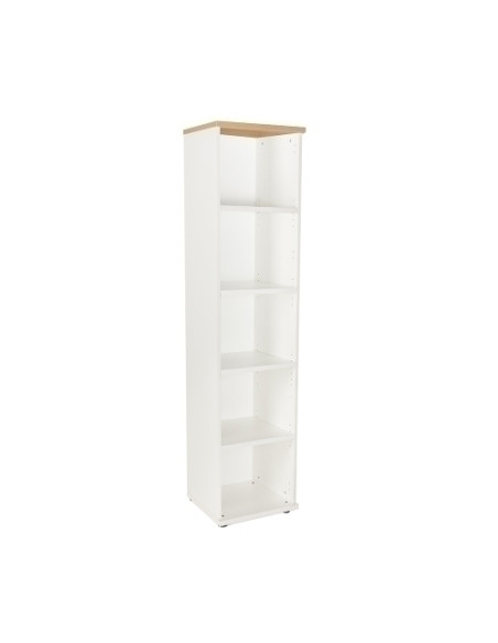 ARMARIO ROCADA COLUMNA 195x45x45 ESTRUCTURA BLANCO Y TAPA ROBLE