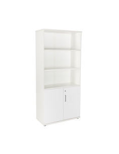 ARMARIO ROCADA CON PUERTAS BAJAS 195x90x45 ESTRUCTURA BLANCO Y TAPA BLANCO