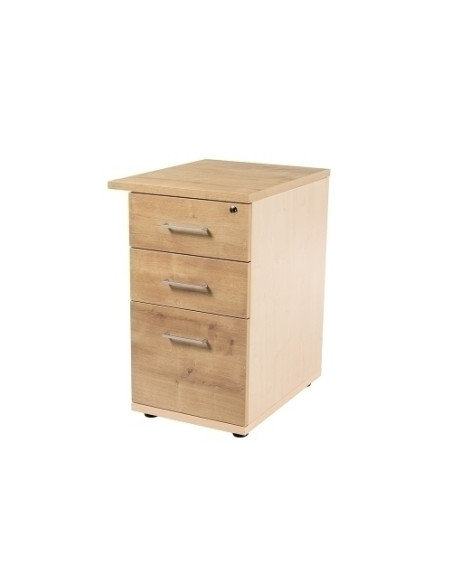 CAJONERA ROCADA 47x60x72 con 2 CAJONES  CARPETERO ESTRUCTURA HAYA FRONTALES ROBLE