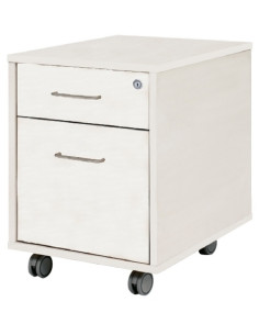 CAJONERA ROCADA con RUEDAS 42x53x58 con 1 CAJON  CARPETERO ESTRUCTURA Y FRONTALES METALICOS BLANCO RAL 9010