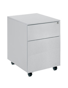 CAJONERA ROCADA con RUEDAS 42x53x58 con 1 CAJON  CARPETERO ESTRUCTURA Y FRONTALES METALICOS GRIS
