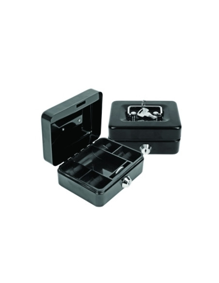CAJA DE CAUDALES FOROFIS 12x9x6 cm NEGRO
