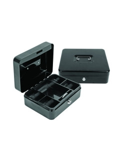 CAJA DE CAUDALES FOROFIS 20x16x9 cm NEGRO