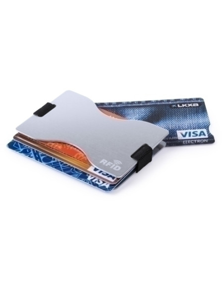 TARJETERO METALICO IBERPLAS CON SISTEMA RFID ANTI HURTO CIERRE ELASTICO 89x58